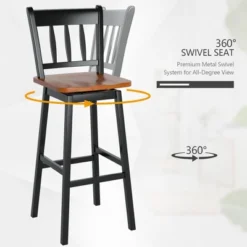 Costway Set Of 4 Swivel Bar Stools 30.5'' Pub Height Dining Bar Chairs CreamBlack -Famous Furniture Store GUEST 4489bfb2 15e2 46b0 ae91 fedff74c868f