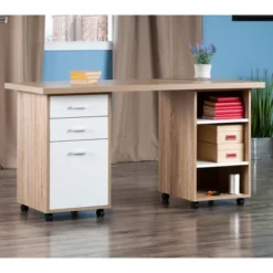 3pc Kenner Set Modular Desk With 2 Drawer & 3 Shelves Reclaimed Wood - Winsome 35 3pc Kenner Set Modular Desk With 2 Drawer & 3 Shelves Reclaimed Wood - Winsome -Famous Furniture Store GUEST 44deca05 14d2 4eb7 9f95 3b585d3582c3