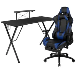 Flash Furniture Gaming Desk And Footrest Reclining Gaming Chair Set With Cup Holder, Headphone Hook, And Monitor/Smartphone Stand -Famous Furniture Store GUEST 44f2d806 b51c 4ad8 83a8 f5f1b101543e