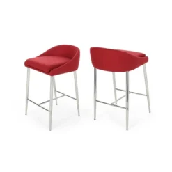 Set Of 2 Bandini Modern Upholstered Counter Height Barstools - Christopher Knight Home -Famous Furniture Store GUEST 4504637e ec3a 4e7b a5ff ccf1ada7dafe