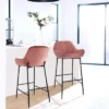 Elama 2 Piece Velvet Bar Stool In Pink With Black Legs -Famous Furniture Store GUEST 457a2112 9334 415d 81d6 cbb8f90859ff