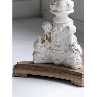 Round Side Table Antique White/Natural - A&B Home 12 Round Side Table Antique White/Natural - A&B Home - Image 10