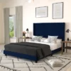 Merrick Lane Modern Upholstered Platform Bed Frame With Padded, Tufted Wingback Headboard And Wood Support Slats, No Box Spring Required -Famous Furniture Store GUEST 4643ac47 c3d3 41a3 b8e3 c43883d94fc1