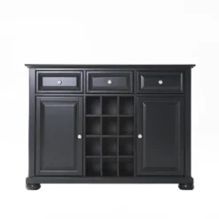 Alexandria Sideboard Cabinet With Wine Storage Black - Crosley -Famous Furniture Store GUEST 4661119c 2b06 40a7 8c43 c1922871ca24