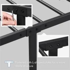 Yaheetech Metal Platform Bed With Arrow Design Headboard And Footboard -Famous Furniture Store GUEST 46999076 77b4 4811 98c3 09dfba8560f8 1