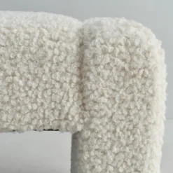 Kaia 47" Minimalist Aesthetic Look Teddy Waterfall Upholstered Bench-The Pop Maison -Famous Furniture Store GUEST 47447047 3ebf 4698 828e 032437ce5322