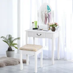 Costway Vanity Table Jewelry Makeup Desk Bench Dresser Stool 12 Costway Vanity Table Jewelry Makeup Desk Bench Dresser Stool -Famous Furniture Store GUEST 47469d8d 06c7 476f 881d f2f5aac75de7