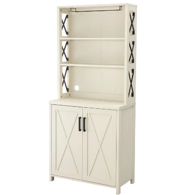 Home Source Elegant Charcoal Bar Cabinet | Kitchen Cabinet With Microwave Stand 10 Home Source Elegant Charcoal Bar Cabinet | Kitchen Cabinet With Microwave Stand - Image 8