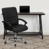 Flash Furniture Mid-Back Black LeatherSoft Swivel Manager's Office Chair With Arms 2 Flash Furniture Mid-Back Black LeatherSoft Swivel Manager's Office Chair With Arms -Famous Furniture Store GUEST 486cd4fa 0b62 45e0 8c98 135112d4fbdc