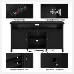 Yaheetech 24.6in Height Mid-century TV Stand TV Console Table Black 12 Yaheetech 24.6in Height Mid-century TV Stand TV Console Table Black -Famous Furniture Store GUEST 487feb57 1b60 444b bc9d 7d04cf8eabe1