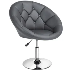 Yaheetech Height Adjustable Swivel Upholstered Round Accent Chair Barrel Chair -Famous Furniture Store GUEST 48fdff51 1a41 4ab3 8818 62127481c2dc