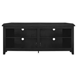 Transitional 4 Cubby Wood Open Storage Corner TV Stand For TVs Up To 65" - Saracina Home -Famous Furniture Store GUEST 4917b106 5e2a 40e4 8aa2 a4963e7e702d