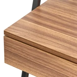 3pc Denton Ladder Desk And Shelf Walnut/Black - Buylateral -Famous Furniture Store GUEST 495422f2 14c5 454e ae48 251ff3b609d3