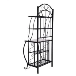 Valencia Baker Rack Storage Unit Metal/Black - Boraam Industries -Famous Furniture Store GUEST 4991175e 2ba5 4f89 8c78 372bcee0ff74