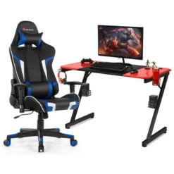 Costway Gaming Desk & Chair Set Z-Shaped Racing Style Desk With Massage Swivel Gaming Chair 21 Costway Gaming Desk & Chair Set Z-Shaped Racing Style Desk With Massage Swivel Gaming Chair -Famous Furniture Store GUEST 4996b62d 86c0 4b4f b208 be5f2e185ca9