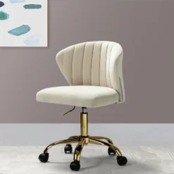 Ilia Task Chair Swivel Office Chair Desk Chair With Tufted Back | Karat Home -Famous Furniture Store GUEST 4a51e540 3c1a 4fbd 9509 21902e5a96b4