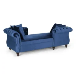 Houck Modern Glam Tufted Velvet Tete-A-Tete Chaise Lounge With Accent Pillows - Christopher Knight Home -Famous Furniture Store GUEST 4a550d9f 81a1 4978 b0b6 96730044eb17