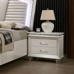 2pc Granite Nightstand And Chest Set Pearl White - HOMES: Inside + Out -Famous Furniture Store GUEST 4ac1ce96 df83 483f a1dd 6bfb17625965