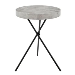 17.6" Round 3 Legged Industrial Style Side Table Cement - Danya B. -Famous Furniture Store GUEST 4c019794 2ee3 47d3 afdf e8b54fc1be37