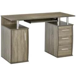 HOMCOM 47" Computer Desk With Keyboard Tray And Storage Drawers, Home Office Workstation Table With Storage Shelves 14 HOMCOM 47" Computer Desk With Keyboard Tray And Storage Drawers, Home Office Workstation Table With Storage Shelves -Famous Furniture Store GUEST 4c6e989d 4475 4c04 8ae4 c9aea510f0ea