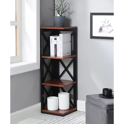 38.5" Oxford 3 Tier Corner Bookcase - Breighton Home 4 38.5" Oxford 3 Tier Corner Bookcase - Breighton Home - Image 2
