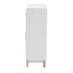 Russell Two-Tone Wood 2 Door Sideboard White/Oak Brown - Baxton Studio -Famous Furniture Store GUEST 4cb6c081 1d36 4a15 83a8 60a15a666f75