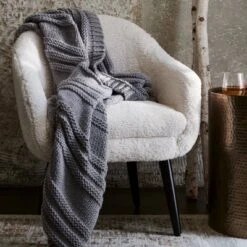 Harwell Modern Arm Barrel Chair With Wooden Legs Faux Shearling Cream - Project 62™ -Famous Furniture Store GUEST 4d1306cf 0de1 4393 812d 7db50c2c588c