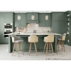 Set Of 2 Ahoy Bamboo/Polyester Counter Height Barstools - LumiSource -Famous Furniture Store GUEST 4db7601d b808 4f18 b173 6c66c55d0ddc