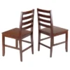 2pc Hamilton Ladder Back Chair - Antique Walnut - Winsome -Famous Furniture Store GUEST 4e9d4b4e 6ff8 4265 a965 5b16968ba9f9