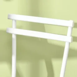 HOMCOM Bar Table And Chairs Set, 3 Piece Dining Table Set For 2 With Steel Frame And Footrest For Bar And Kitchen, White/Oak -Famous Furniture Store GUEST 4edad713 b1a8 4c1c 83c7 76715c756501