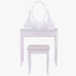 Tangkula Mirrored Dressing Table Wooden Vanity Makeup Unit W/ Cushioned Stool -Famous Furniture Store GUEST 4f82e7bd 20f6 495d a3f9 abc525e712c8
