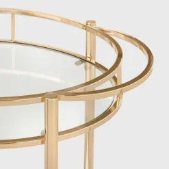 Devin Oval Metal Bar Cart Bright Gold - Lifestorey -Famous Furniture Store GUEST 4f8f9f69 6fa4 459f b58e 9b1e4520db3e