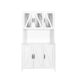 Large Freestanding Storage Cabinet With Glass Doors, Drawers And Open Shelves - ModernLuxe -Famous Furniture Store GUEST 4fba2b0a 1143 4704 a5f6 7c5835b75084