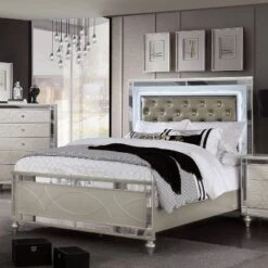 2pc Queen La Mesa Bedroom Set With Nightstand Silver - HOMES: Inside + Out -Famous Furniture Store GUEST 4ff1a668 9fe5 4118 8dd1 8b44371533cf