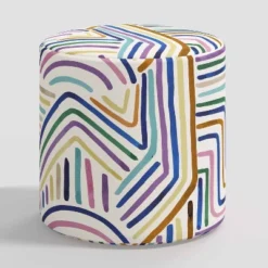 Round Thalia Ottoman In Patterns - Skyline Furniture 18 Round Thalia Ottoman In Patterns - Skyline Furniture -Famous Furniture Store GUEST 50735a0f 7bc9 40df bdf6 4799430c249b