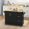 Yaheetech Rolling Kitchen Cart Kitchen Island With Storage Cabinet 1 Yaheetech Rolling Kitchen Cart Kitchen Island With Storage Cabinet -Famous Furniture Store GUEST 50c3e6ae ab85 41ff 9eee 9b787b0eb67c