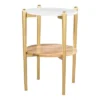 Melrose Side Table White/Gold - ZM Home -Famous Furniture Store GUEST 5112fec8 7bb0 4ab2 82eb 94d47445dbc7