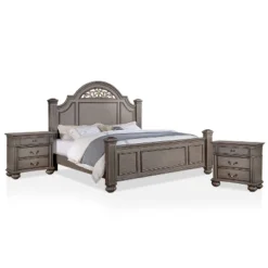 3pc Pennings Traditional Bed Set With 2 Nightstands Gray - HOMES: Inside + Out 31 3pc Pennings Traditional Bed Set With 2 Nightstands Gray - HOMES: Inside + Out -Famous Furniture Store GUEST 523f4974 e2b4 4ac8 b2d2 d74d6865ad86