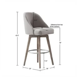 30" Howard Counter Height Barstool With Swivel Seat - Madison Park -Famous Furniture Store GUEST 52b2077c 7cc6 43d1 9286 8f4595a1a455