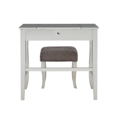 Harper Vanity Set Silver - Linon 9 Harper Vanity Set Silver - Linon - Image 7