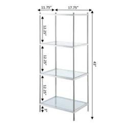 43" Royal Crest 4 Tier Tower Chrome - Breighton Home -Famous Furniture Store GUEST 5574546d 89e2 4a67 a0df 425cdcb55a07