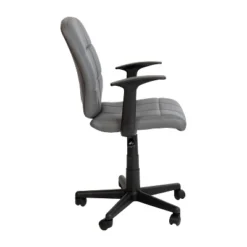 Flash Furniture Mid-Back Gray Quilted Vinyl Swivel Task Office Chair With Arms -Famous Furniture Store GUEST 55a92d0e a631 4237 aa47 a52e3b404202