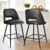 26.5" Edwin Upholstered Counter Height Stool (Set Of 2) Black Leg-The Pop Maison -Famous Furniture Store GUEST 564123f7 94f5 4cba ad4d d8c5c991050f