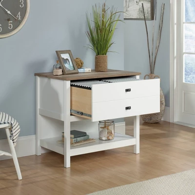 Cottage Road Lateral File Cabinet With Wood Accents And Drawer Soft White - Sauder 4 Cottage Road Lateral File Cabinet With Wood Accents And Drawer Soft White - Sauder - Image 2