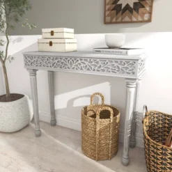Farmhouse Mango Wood Console Table - Olivia & May 24 Farmhouse Mango Wood Console Table - Olivia & May -Famous Furniture Store GUEST 569844e3 d0b8 4ce6 b07f f23733465c87