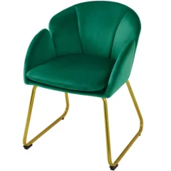 Yaheetech Velvet Armchair Accent Chair With Metal Legs For Living Room/Bedroom -Famous Furniture Store GUEST 569e4ed9 806f 4b2f 82f1 d7a08d0df40d