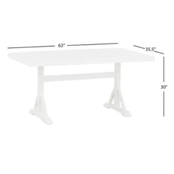 Miller Rectangular Trestle Base Dining Table White - Lifestorey -Famous Furniture Store GUEST 574c5aab 4852 41d4 a616 5fca485188a8
