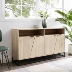 58" 4 Door Contemporary Storage Console Sideboard - Saracina Home -Famous Furniture Store GUEST 58d41592 d3ac 41fc a629 65bde0316ec4