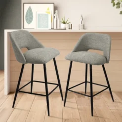 26.5" Edwin Upholstered Counter Height Stool (Set Of 2) Black Leg-The Pop Maison -Famous Furniture Store GUEST 5921a43d 2b7e 4e4c aa9d 07c46ed23728