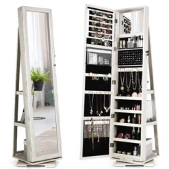 Costway 360degree Rotatable Jewelry Cabinet 2-in-1 Lockable Mirrored Organizer 24 Costway 360degree Rotatable Jewelry Cabinet 2-in-1 Lockable Mirrored Organizer -Famous Furniture Store GUEST 5a4d681b 2347 4a9b a5f9 de8104c6e7e9